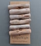 Set of six chunky driftwood toggle buttons with single hole - Image 4