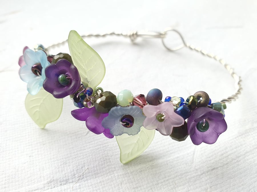 Purple Flower Bracelet