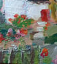 Cottage painting with semi abstract poppys - Image 4