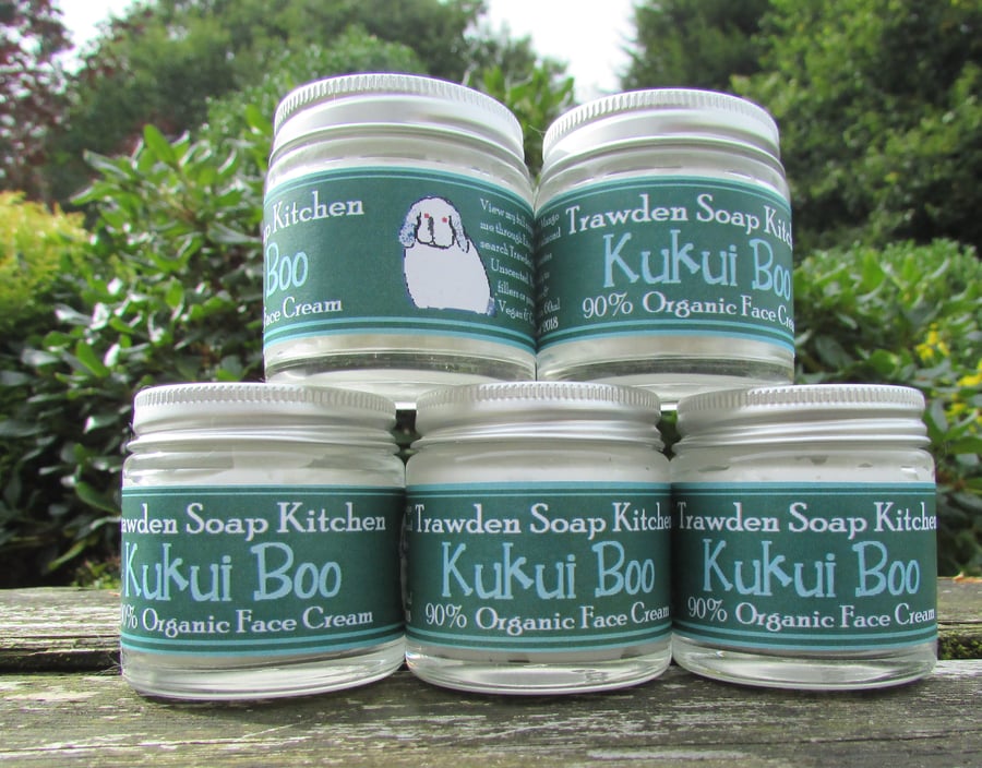Kukui Boo  Facial Moisturiser, organic cream, sensitive skin, 60ml jar