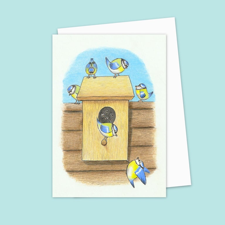 Garden Birds Greeting Card: Bird Lover Birthday Card (204)