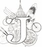 Personalised hand-drawn illustrations with the Letter or Initial of choice - Image 2