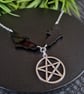 Gothic Bat and Pentagram Necklace 