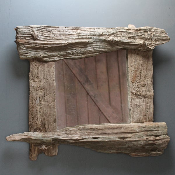 Driftwood Mirror, Drift wood  Mirror, Drift Wood Mirror Cornwall UK 