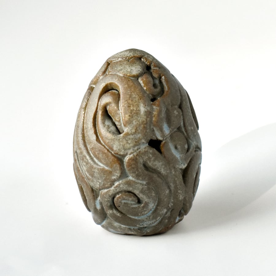 Ceramic Dragon's Egg - coil design