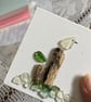 Seaglass seagull picture on an easel . Flock on the Dock  - Image 2