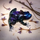Handmade Galaxy Resin Frog Ornament – Cosmic Frog Figurine 