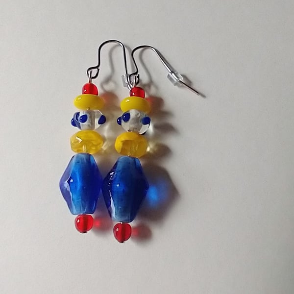 Eclectic glass bead earrings 