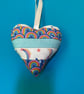 Patchwork Heart hanging decoration - Image 3
