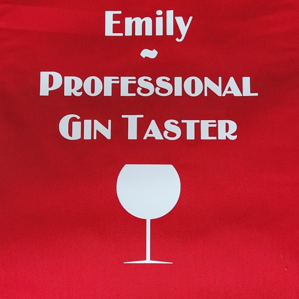 Professional Gin taster large apron , 100% cotton and personalised