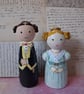 Anne Lister and Anne Walker 'Gentleman Jack' Hand-painted peg doll set  - Image 4