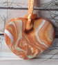 Heart shaped polymer clay pendant - Image 2