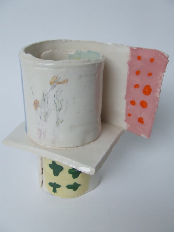 The Mug with Crocus - Cardboard Ceramics in Spring