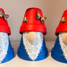 Hand painted mini gnome pots