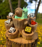 Snail Dice Tower 3D Print DnD Accessories Geek Gift Tree Stump Dice Storage