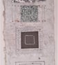 Patterned Grey Silver White Paper Handstitched Geometric Small Art Pictures - Image 3