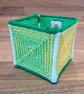 Medium container for office items - green, yellow, white mix - Image 1