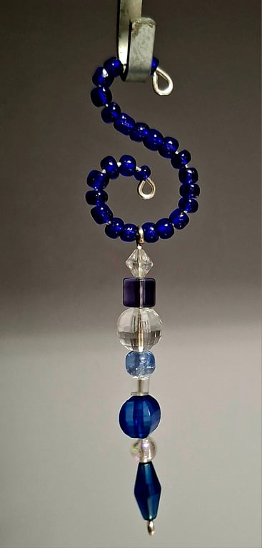 Pair of beaded "icicle" decorations