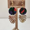 Jungle vibes monster leaf earrings