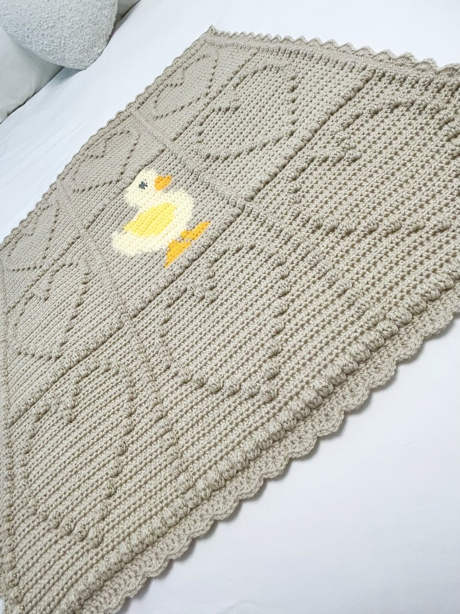 Crochet Baby Blanket Pattern, Duck Blanket pattern, PDF pattern
