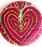 Buttons 1 inch button Hand Dyed Silks and Cottons Free Machine Embroidery Button