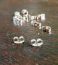 Butterfly scroll earring backs recycled silver - replacement earring backs  - Image 1