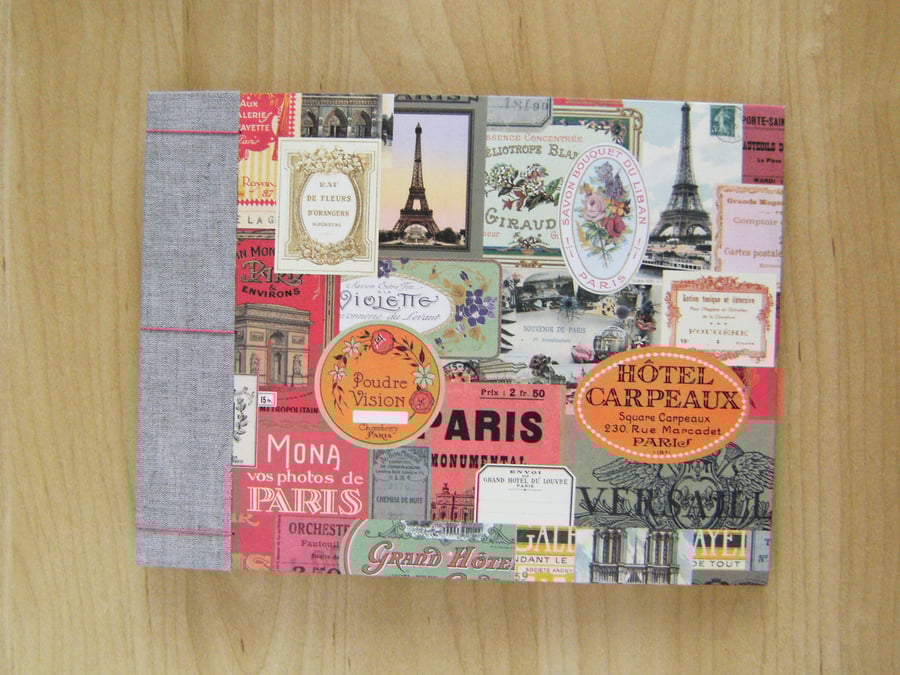 Wedding Guest Book, Parisian Honeymoon, Handmade Book 