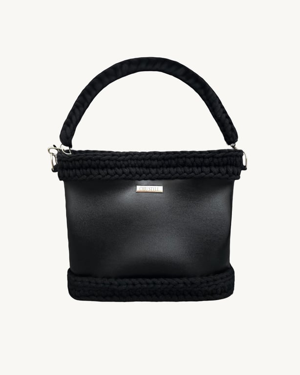 Vintage Punk Vegan Leather Classic Shoulder & Handbag – Black