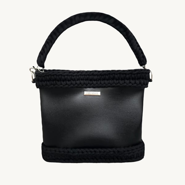 Vintage Punk Vegan Leather Classic Shoulder & Handbag – Black