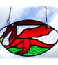 Welsh Dragon Red Rugby Ball Suncatcher Stained Glass 009 - Image 2