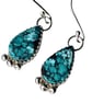 Turquoise Earrings Sterling Silver Jewellery Gift Tibetan Teardrop Gemstone - Image 3