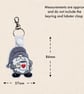 Coffee Gnome Keyring - Embroidered Coffee Lover Bag Charm - Image 4