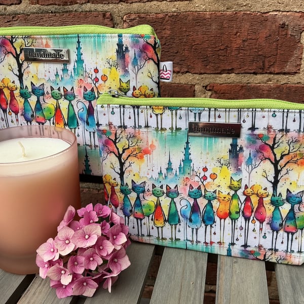 Cats About Town Zip Pouch