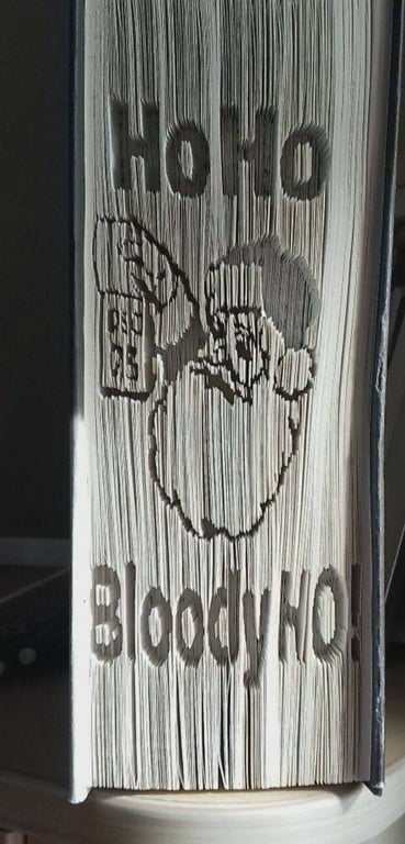 Grumpy Santa Christmas Cut & Fold Book Folding Pattern - EMAILED PDF PATTERN