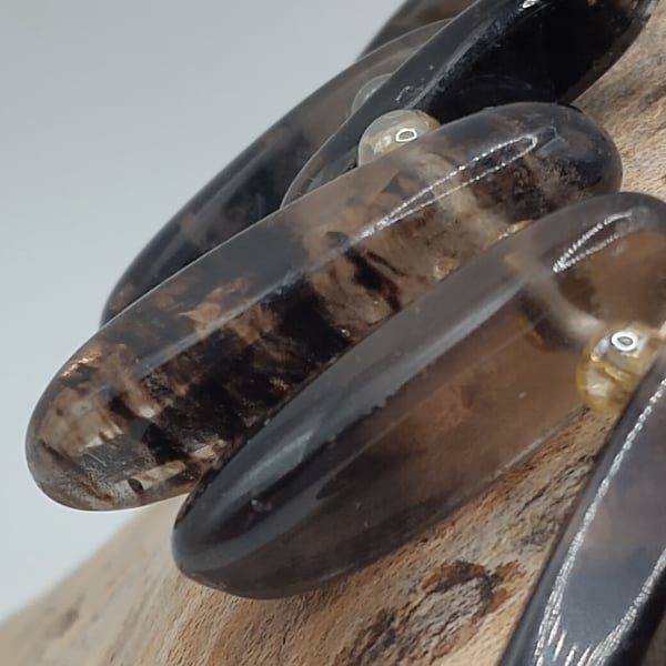 Mudd Klub. Smokey Quartz Stone Bracelet by BDS.