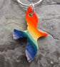 Handmade Ceramic Rainbow Bird Pendant   - Image 5