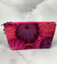 Sea urchin makeup bag, Shells zip bag, 2 size options, Handmade - Image 5