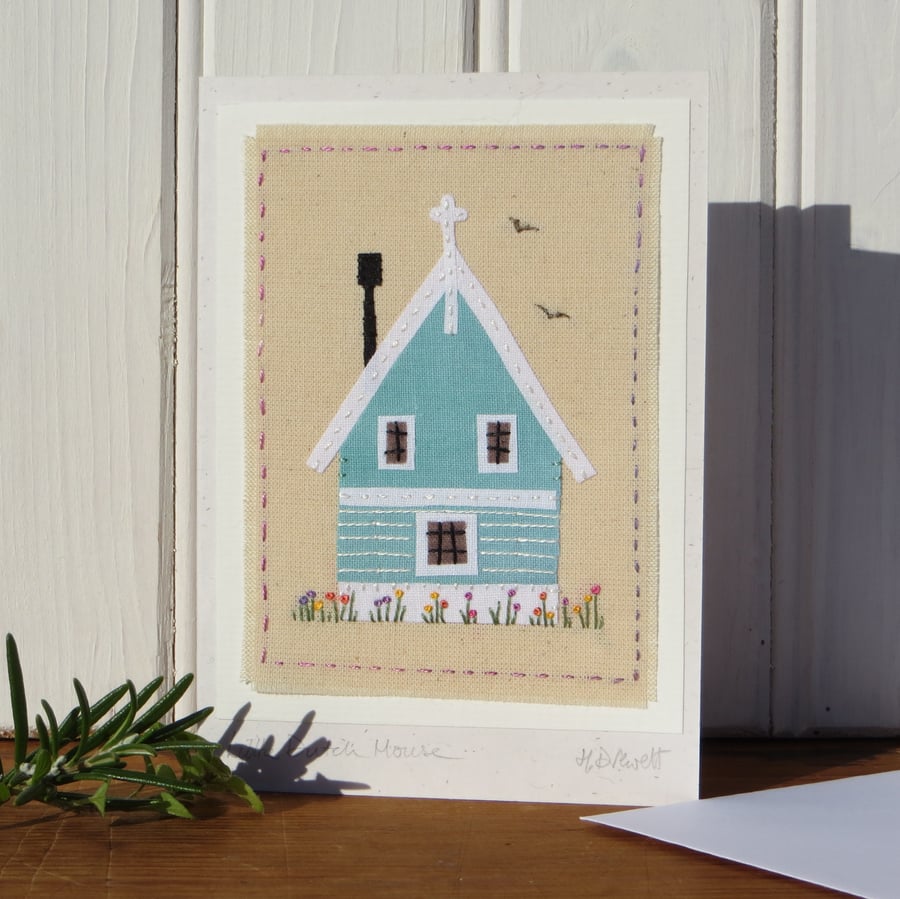 Little Dutch House, a pretty hand-stitched miniature on card for any occasion