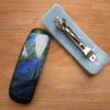 Handmade glass hair clip barrette - Will O' The Wisp