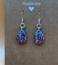 Hand Painted Floral Wood Earrings – Wildflower Artwork – Nature Inspired