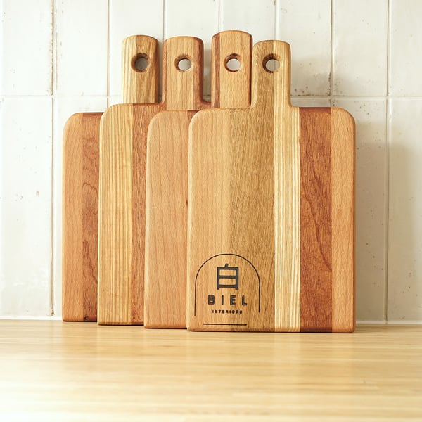 Handcrafted Rustic Wooden Board with Handle
