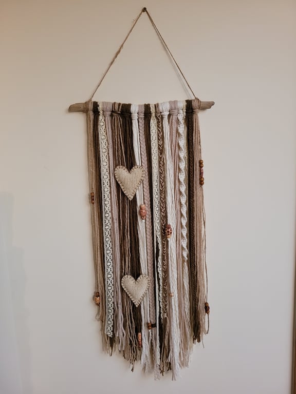Driftwood & Fabric Wall Hanging 