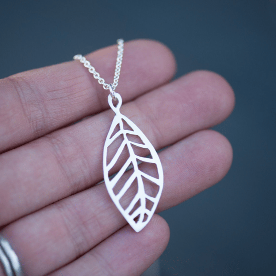 Sterling Silver Leaf Necklace