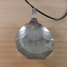 Upcycled Silver Plated Scallop Fruit Spoon Necklace (SPN102503)