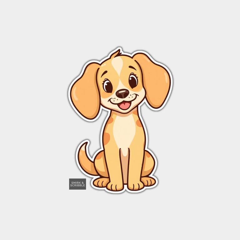 Funny Vinyl Sticker For Adults - Cute Dog