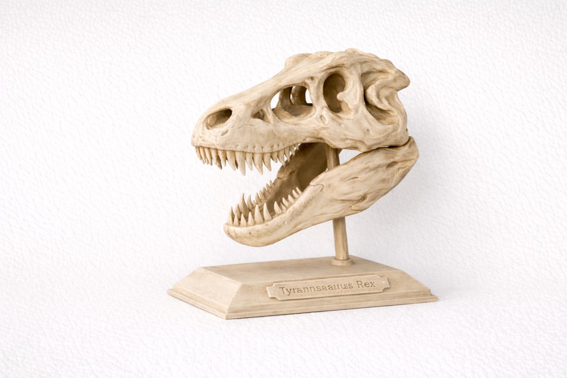 Handmade Tyrannosaurus Rex Skull Display
