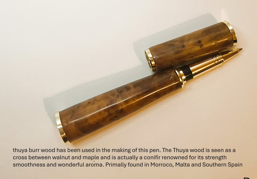 Hand turned rollerball and fountain pens