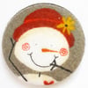Snow woman 45mm Fabric Badge 