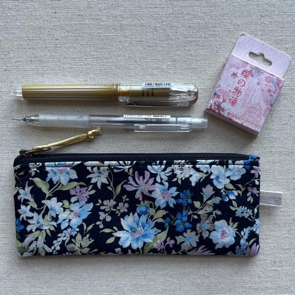 Pencil Case Floral Japanese Fabric