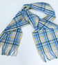 Handwoven tartan scarf